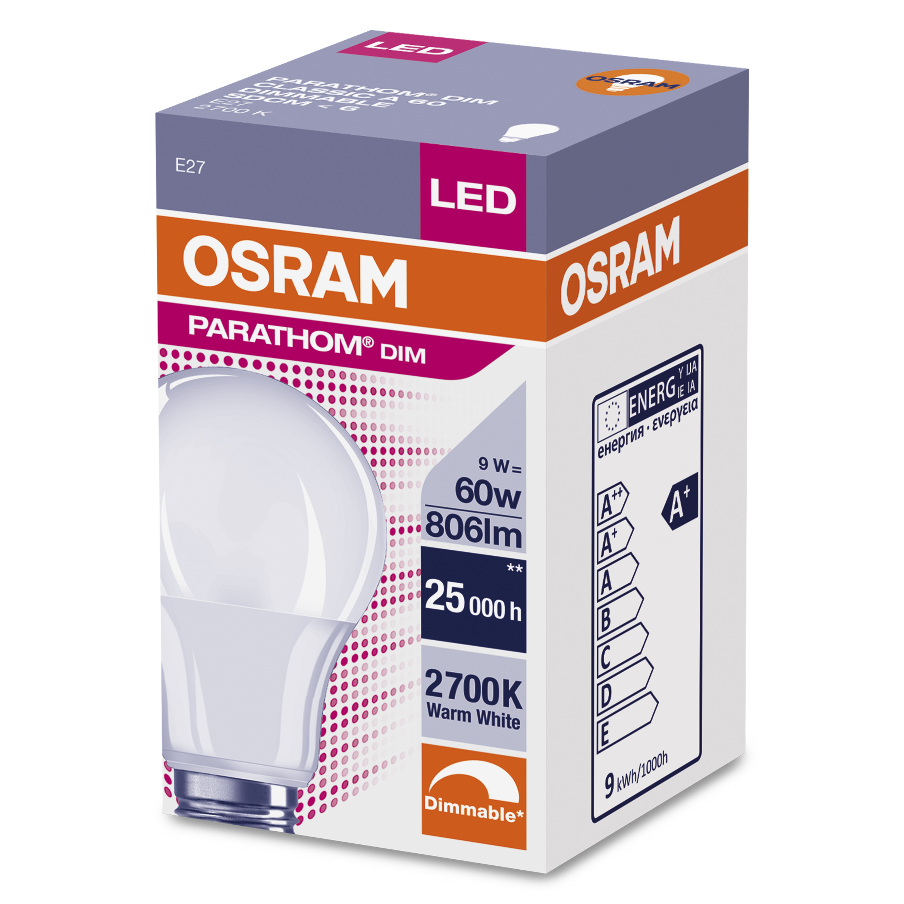 Osram led parathom dim on sale e27